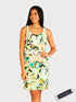 CHACHA Ruffle Knee length DIGITAL PRINT Dress - D2760
